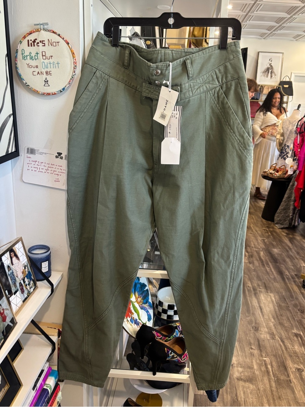 Frame Denim Olive Utility Cargo Pants NWT